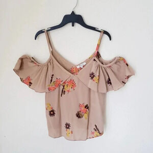 🌻 Madewell cold shoulder ruffle top